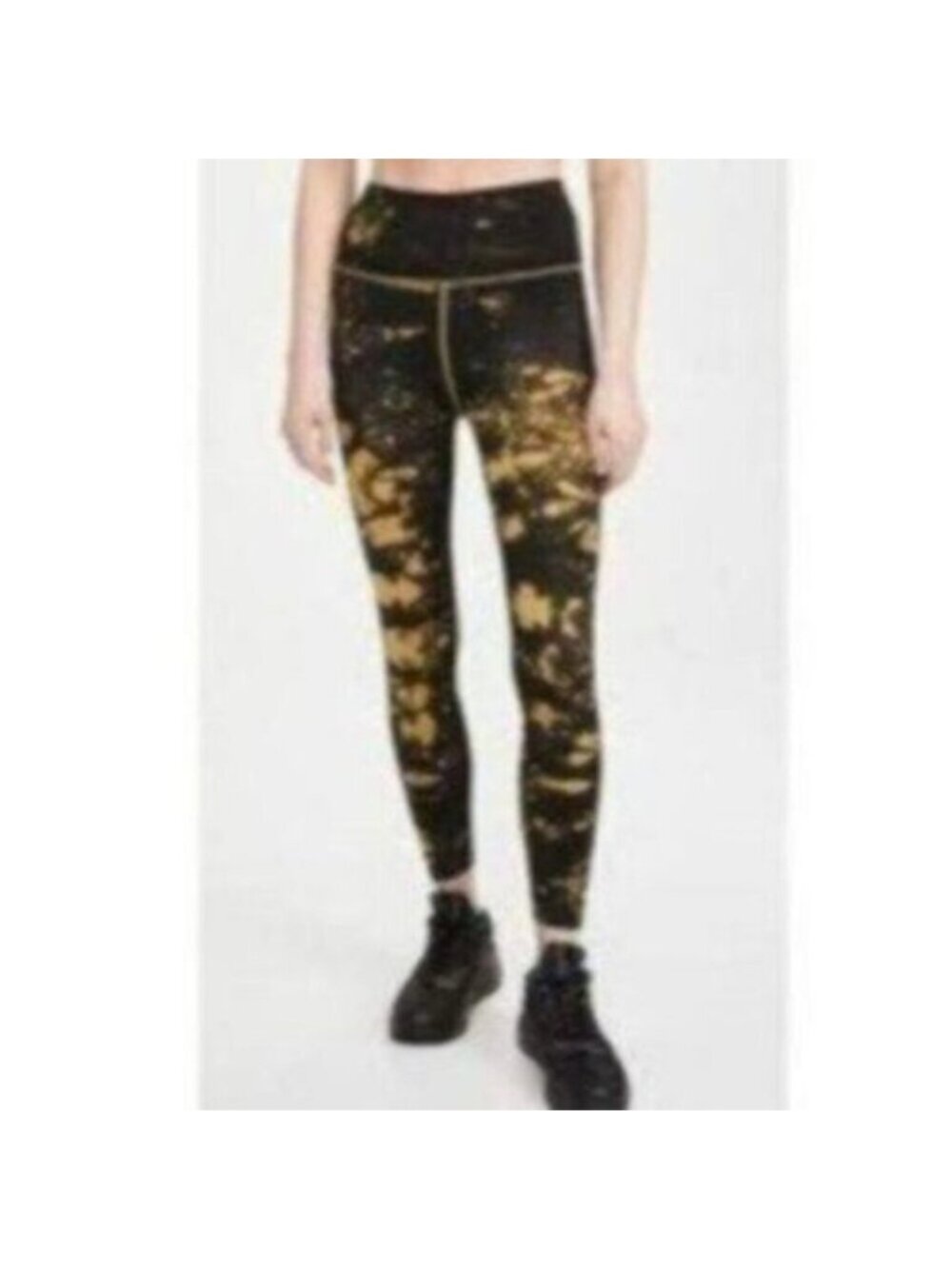 Good American Women's Black Tie Dye Seamless Comfort High Rise Leggings Size XXS
